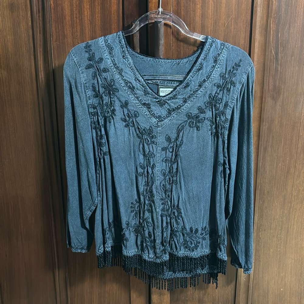 Holy Clothing Shirt, Navy Blue. Women’s L/XL